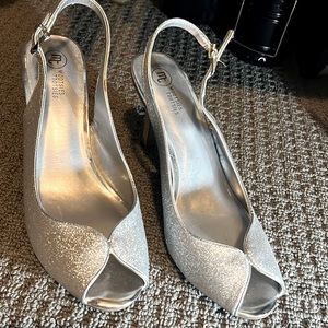 Silver glitter Mootsies Tooties sling back